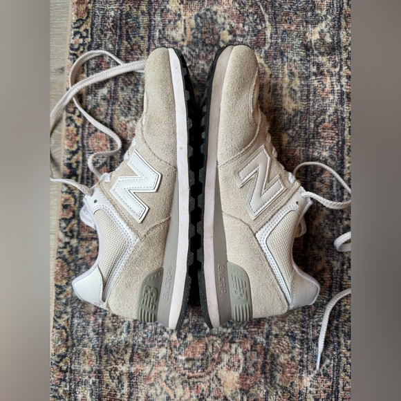 New Balance Classic 574 Sneakers- Nimbus Cloud and White - Picture 7 of 8